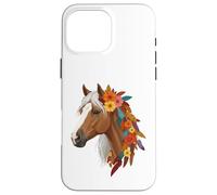 Cute Floral Wild Horse Country Love Horse Riding Women Girls Carcasa para iPhone 16 Pro MAX
