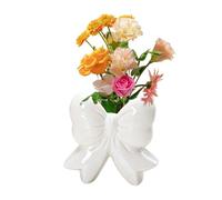 Cute Flower Vase - Ceramic Bow Shaped Makeup Brush Holder Organizer Desk