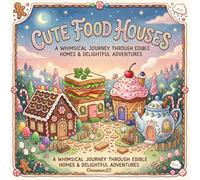 Cute Food Houses Coloring Book 33 Adorable Sweet Treat Homes to Color!: cute food coloring book, cozy dessert village coloring book, kawaii food coloring book