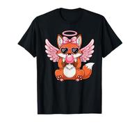 Cute Fox Angel with Wings Valentine's Day Love Camiseta