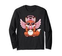 Cute Fox Angel with Wings Valentine's Day Love Manga Larga