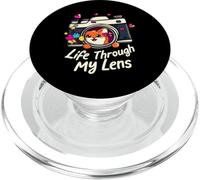Cute Fox Camera Lens Photography - Life Through My Lens PopSockets PopGrip para MagSafe