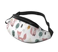 Cute Fox Crossbody Bag Runner Small Hip Pouch Riñonera Running Riñonera Bumbag Beltbag Sport Slim Moda para Trotar Senderismo Mujer