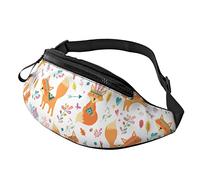 Cute Fox Crossbody Bag Runner Small Hip Pouch Riñonera Running Riñonera Bumbag Beltbag Sport Slim Moda para Trotar Senderismo Mujer