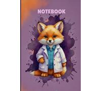 Cute Fox Experiment Notebook -Laboratory Journal for STEM Students & Future Innovators | 120 Wide-Ruled Pages- Purple Edition