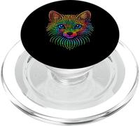 Cute Fox Face Ojos Azules para los Amantes de los Animales de la Vida Silvestre Tie Dye PopSockets PopGrip para MagSafe