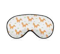 Cute Fox Funny Sleep Eye Mask Soft Blindfold Eye Cover con correa ajustable Night Eyeshade para hombres y mujeres