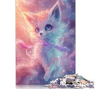 Cute Fox in Galaxy Rompecabezas Imposible,desafío for Adults Entretenimiento Creativo 1000 Piezas Obra De Arte De Juego De para Adultos Y Niños Mayores De 12 Años 1000pcs (75x50cm)