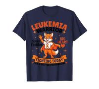 Cute Fox Leucemia Warrior Small Fighter Big Heart Awareness Camiseta