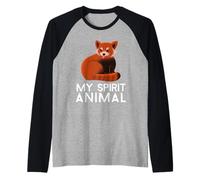 Cute Fox My Spirit Animal Funny Fox Camiseta Manga Raglan