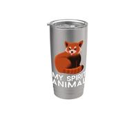 Cute Fox My Spirit Animal Funny Fox Vaso térmico de acero inoxidable de doble pared