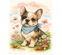 Cute French Bulldog Notebook (8.5x11): Large Lined Puppy Notebook for School, Writing and Notes | Adorable Frenchie Journal for Dog Lovers, Students and Kids | Cute Dog Gift Idea | 110 Pages
