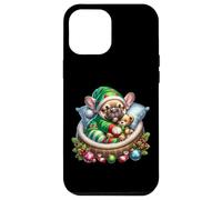 Cute Frenchie In Santa`s Little Helper Dog Costume Christmas Carcasa para iPhone 12 Pro MAX