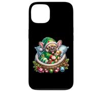 Cute Frenchie In Santa`s Little Helper Dog Costume Christmas Carcasa para iPhone 13
