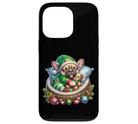 Cute Frenchie In Santa`s Little Helper Dog Costume Christmas Carcasa para iPhone 13 Pro