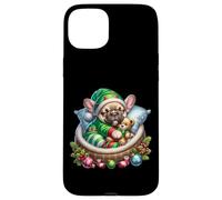 Cute Frenchie In Santa`s Little Helper Dog Costume Christmas Carcasa para iPhone 15 Plus