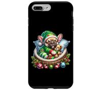 Cute Frenchie In Santa`s Little Helper Dog Costume Christmas Carcasa para iPhone 7 Plus/8 Plus