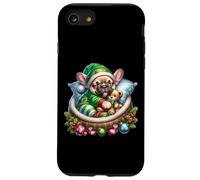 Cute Frenchie In Santa`s Little Helper Dog Costume Christmas Carcasa para iPhone SE (2020) / 7/8