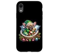 Cute Frenchie In Santa`s Little Helper Dog Costume Christmas Carcasa para iPhone XR