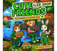 Cute Friends Coloring Book: Super Cute Animal Characters with Easy and Relaxing Designs: A Cute and Cozy Coloring Book for Relaxation and Stress Relief for All Ages