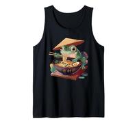 Cute Frog Eating Ramen Japanese Noodles Men Women Kids Camiseta sin Mangas