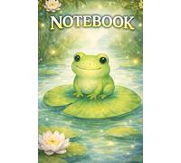 Cute Frog Lined Notebook: Adorable Watercolor Frog Journal on Lily Pad | 5.5” x 8.5” | 180 Pages: Soothing Pastel Pond Theme • Perfect for Writing, Journaling, School & Daily Notes