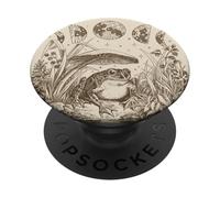 Cute Frog Mushroom Moon Witchy Fairy Grunge Vintage Graphic PopSockets PopGrip Adhesivo