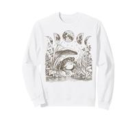 Cute Frog Mushroom Moon Witchy Fairy Grunge Vintage Graphic Sudadera