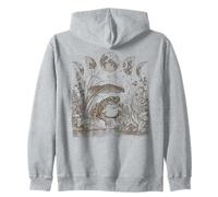 Cute Frog Mushroom Moon Witchy Fairy Grunge Vintage Graphic Sudadera con Capucha