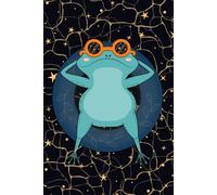 Cute Frog Notebook - 6x9 Lined Paper Journal, 150 Pages Notebook, Space Notebook for School, Cosmic Notebook Journal, Aesthetic Galaxy Stationery ... Notebook for Work, for Students, Art Journal