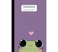 Cute Frog Notebook : Purple Frog and Heart Notebook / 150 lined pages / 6 x 9 inch / kids, teens, adults / Home, Work, School / Gift