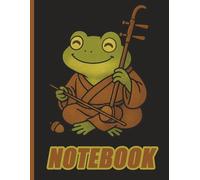 Cute Frog Playing Erhu Instrument notebook for kids and adults