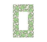 Cute frog sitting pose Funny Wall Plate Covers 1 Gang Screwless Wall Plates Standard Size 11.7 cm x 7.1 cm, Decorative Light Switch Cover Plate Outlet Covers