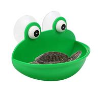 Cute Frog Terrarium - Decoración de copa de succión montada en la pared | Habitat en forma de rana para árbol Toad Gecko | Para reptiles de peces, plafořm Small Aquatic Animals | Verde ABS 12,5 x 6,1