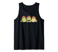 Cute Frog Tres Reyes Magos Three Wise Frogs Hygge Kawaii Art Camiseta sin Mangas