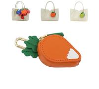 Cute Fruit Coin Purse Bag Charm Accessories, Strawberry Coin Purse, Fruit Coin Purse Keychain, Waterproof Leather Fruit Bag Charm for Girl Women (12)