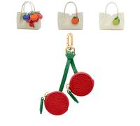 Cute Fruit Coin Purse Bag Charm Accessories, Strawberry Coin Purse, Fruit Coin Purse Keychain, Waterproof Leather Fruit Bag Charm for Girl Women (15)