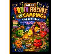 Cute Fruit Friends Go Camping Coloring Book: Fun and Relaxing Summer Camping Coloring Pages with Kawaii Fruits, Campfires, Tents, and Outdoor Adventures for Kids (FUNNY FRUITS ADVENTURES!!!)