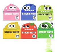 Cute Fruit Monster Pop-Up Sticky Notes Dispenser,Transparent,Pull Out，12