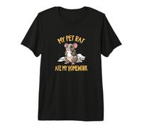 Cute Funny Ate My Homework Pet Rat Lover Camiseta Premium