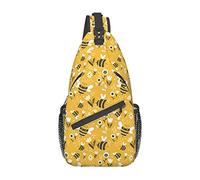 Cute Funny Bees Sling Bag para Mujeres Hombres Crossbody Backpack Senderismo Travel Daypack Shoulder Chest Bag