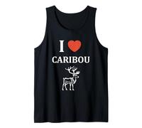 Cute Funny caribous Animals Little Simple i Love Caribou Camiseta sin Mangas