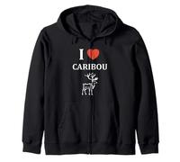 Cute Funny caribous Animals Little Simple i Love Caribou Sudadera con Capucha