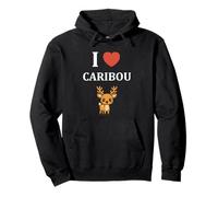 Cute Funny caribous Animals Little Simple i Love Caribou Sudadera con Capucha
