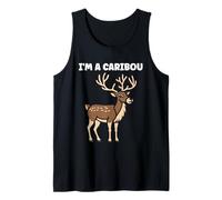 Cute Funny caribous Animals Little Simple I'm a Caribou Camiseta sin Mangas