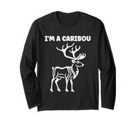Cute Funny caribous Animals Little Simple I'm a Caribou Manga Larga