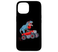 Cute Funny Dinosaur T-Rex Dino Monster Truck Hearts Carcasa para iPhone 15