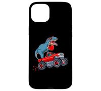 Cute Funny Dinosaur T-Rex Dino Monster Truck Hearts Carcasa para iPhone 15 Plus