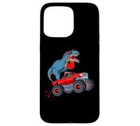 Cute Funny Dinosaur T-Rex Dino Monster Truck Hearts Carcasa para iPhone 15 Pro Max