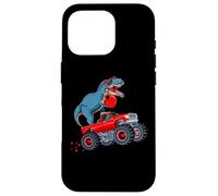 Cute Funny Dinosaur T-Rex Dino Monster Truck Hearts Carcasa para iPhone 16 Pro